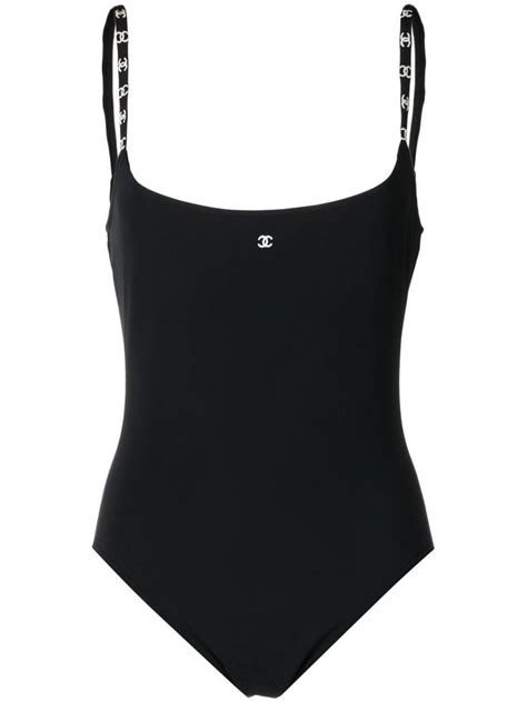 black chanel swimsuit|pre owned chanel swimwear.